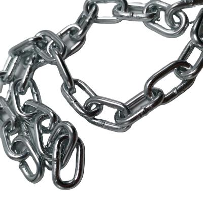 China DIN766 Electric Galvanized Link Chain Size 4mm Chain Galvanized Short Welded Drag Chain for sale