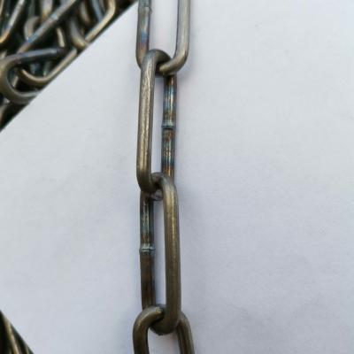 China Drag Chain 3mm DIN763 Welded Self Color Long Link Chain for sale