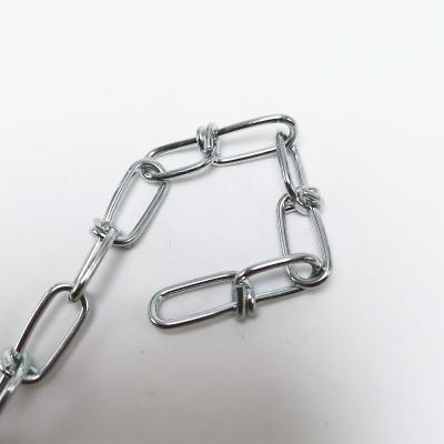 China DIN5686 Galvanized Knotted Link Chain 1.6mm One Piece Drag Chain For Animal Chain for sale