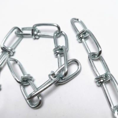 China Galvanized Knotted Drag Chain DIN5686 Link Chain 2.5mm One Piece Chain For Animal Chain for sale