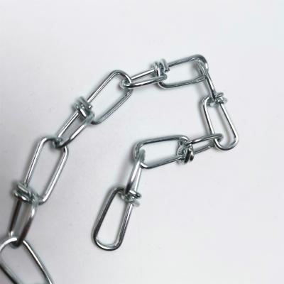 China Decorative Chain DIN5686 Carbon Steel Knotted One Piece Galvanized Link Chain 1.4mm Small Chain for sale