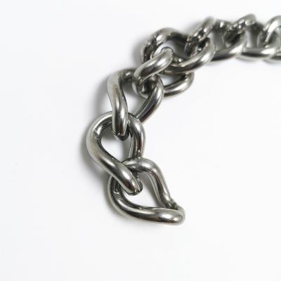 China US Standard Twist Link Chain 4mm Stainless Steel Short Twist Link Chain for sale