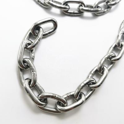 China Drag Chain Stainless Steel Link Chain SUS304/316 DIN766 Standard 4mm Welded Short Link Chain for sale