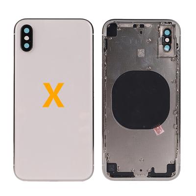 China Metal Cell Phone Back Glass Housing Middle View Housing Back Cover For iPhone X for sale