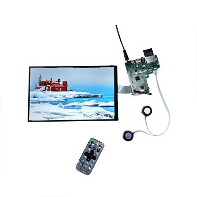 China Popular Hot Advertising Clock Screen Small Size 10 Inch IPS Frameless Screen Plus Board Video Loop Digital Photo Frame for sale