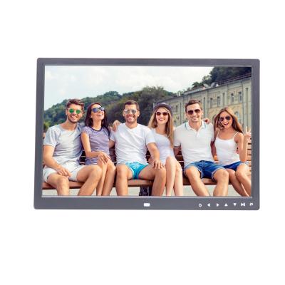 China Clock 17 inch 17 inch photo frame touch digital buttons in the front HD image VCR input wide screen digital picture frame for sale