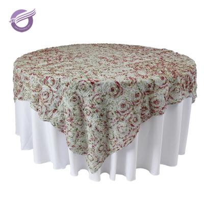 China Disposable special design TX12652 picnic polyester flower event tablecloth for sale