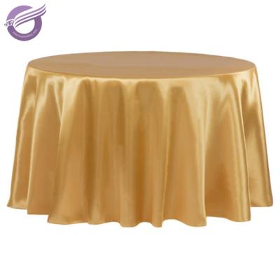 China Layer 8 Custom Clothing TP08212 Factory Gold Satin Banquet Cheap Satin Table Cloth for sale