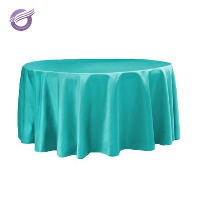 China TP08212 Turquoise Disposable Wholesale Satin Decoration Simple Wedding Tablecloth for sale