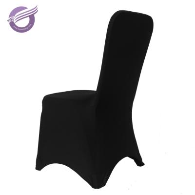 China Cheap Plain Wedding Decoration Black Spandex Chair Covers YT01243 for sale