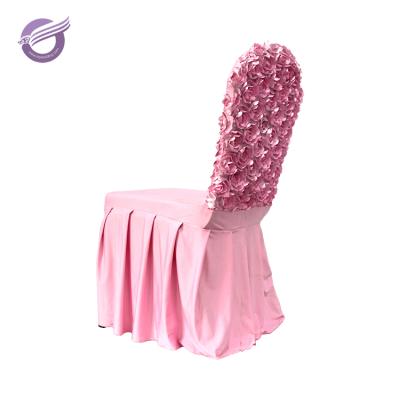 China Cheap Banquet Rosette Spandex Chair Cover Plain YT00141 for sale