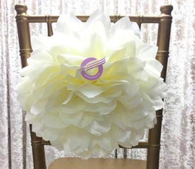 China Hot Sale Chair Decoration QF00058 Bride To Be Sash Flower Decoration Flower Wedding Chair Back Sash for sale