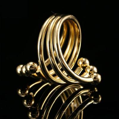 China Cheap viable HS00940 Arabic gold metal circle make napkin rings wedding bulk wholesale for sale