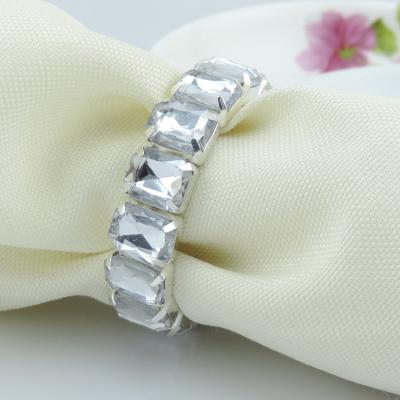 China HS00460 Viable Wedding Decor Cheap Creative Rhinestone Rings Napkin Holder for sale