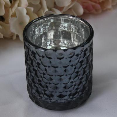 China ZT04420 Fancy Decorative Glass Candle Jars Colorful Candle Jars Wholesale For Wedding And Home Decoration for sale