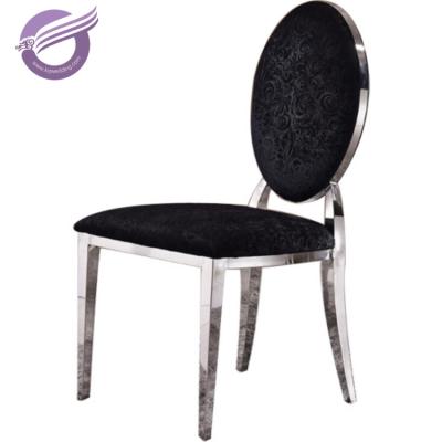 China ZY00180 Wholesale Modern Black Leather Banquet Stainless Steel Chairs for sale