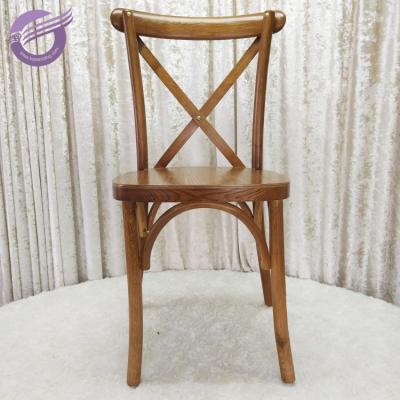 China Wholesale Solid Wood Restaurant Wooden X Back Wooden Dining Chairs ZY00430 for sale