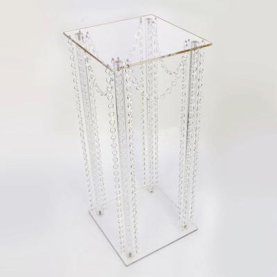 China HS00720 Tall Acrylic Crystal Flower Stand Wedding Flower Stand Wedding Flower Centerpieces For Wedding for sale