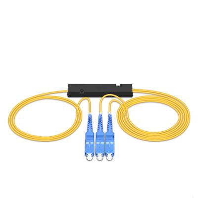 China Sc UPC 1x2 PLC Fiber Optic Splitter Ftth Solutions FTTx Splitter Fbt Singlemode Fiber Optic Coupler 1x2 Optic Splitter for sale