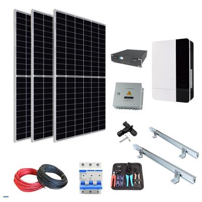 China Home Off Grid Complete 1 Phase Home Tin Roof PV Solar Power Kit Solar Panel Mounting Solar Energy System for sale