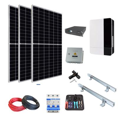 China Home Home  Tin Roof Off Grid Complete 1 Phase HomePV Solar Power Kit Solar Panel Mounting Solar Energy System for sale