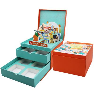 China Gift & Craft design sense of the factory direct sales drawer paper luxury gift box with lid for sale