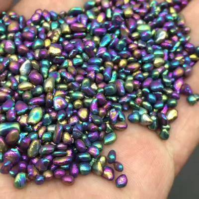 China White Nail Art DIY Decoration Nail Art DIY Crystal AB Rainbow Ball Irregular Fancy In Bag Flat Bottom Glass Rhinestone Nail Art Decoration Rhinestones for sale