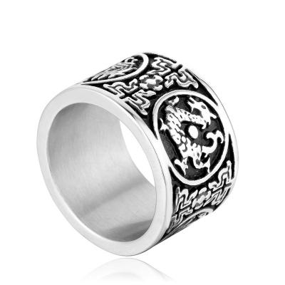 China Multi Style Solid Stainless Steel Men's Ring Dragon King 2020 USA Sterling Silver Jewelry Gift For Dad for sale