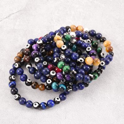 China 2021 Fashion Classic New Design Tiger's Eye Bracelet Men's And Women's Beaded Jewelry for sale