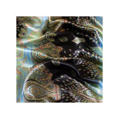 China Wholesale 50D*75D Ladies Smooth Scarf Glazed Satin Printed Silk Satin for sale