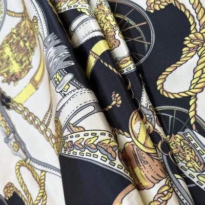 China Shrink-Resistant 50D*75D Glossy Satin Printing For Scarf Charmeuse Fabric Duchess Satin New Style for sale