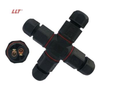 China Outdoor LED light pa66 connector L20 screw wire 4way 2Pin ip68 automotive waterproof 2 3 4pin connector for sale