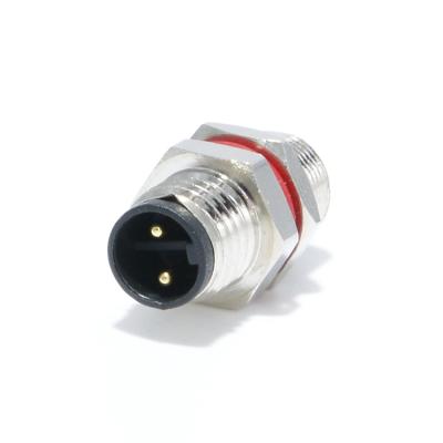 China LED light M8 2pin metal panel connector 2 3 4 5pin ip68 waterproof connector for sale