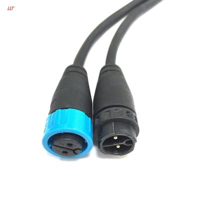 China LED Light Led Strip Connector 2pin M19 Push Lock Strip Outdoor Led AC DC Lighting Cable Connector for sale