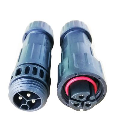 China M19 IP68 Waterproof 2 LED Light Terminal 3 Electric Pole Connector Outdoor Socket 4 5 6 7 8 9 10 12 14pin Connector for sale