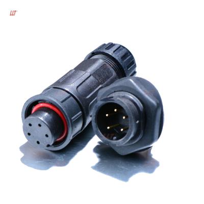 China 5 Pin Waterproof LED Connector Ip68 Waterproof Battery Connector Patch Panel for sale