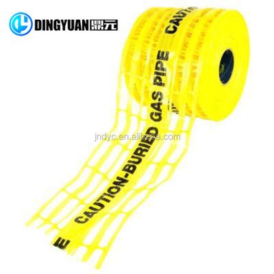 China Width 30cm High Strength Yellow Color Plastic Mesh Underground Warning Dy for sale