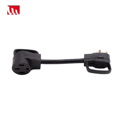 China 30 Amp Male to 50 Amp Female RV Adapter with Handle NEMA TT-30P to NEMA 14-50R LA050A(H) - LA1450R(H) for sale