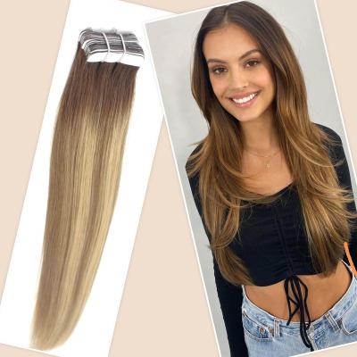 China Top Quality 100% Natural Virgin Human Hair Double Drawn Curl Tape In Hair Extensions for sale