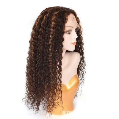 China Body Wave Lace Frontal Wig Seller 150% 180% Weaves And Part Ombre Curly Hair Mix Wigs T 4/27 St BW For Black Women for sale