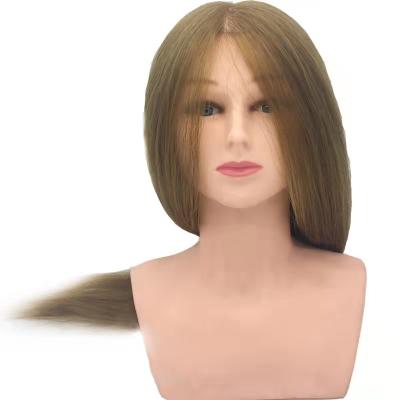 China 100% Remy Hair 21Inch Wholesale Body Wave Mannequin Head Training Mannequin Head With Hair For Hairdresser Beauty School for sale