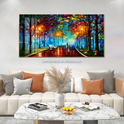 China Waterproof+ECO-Friendly Large Rain Tree Road Wall Classic Crystal Crystal Art Canvas Porcelain Wholesale Modern Wall Art DecorArtwork for sale