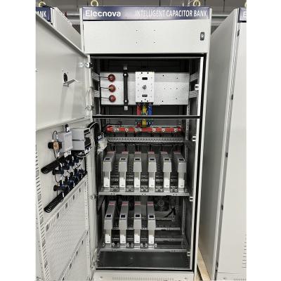 China 400kvar PFC Phase Compensation Panels Cabinet Capacitor Bank Stepless Compensation Device for sale