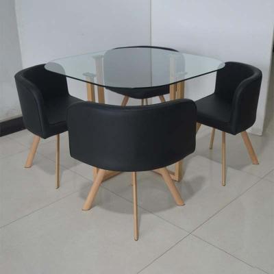 China Space Room Nordic Style Price MDF Top Panel Tables And Velvet Chairs Dining Room Furniture Cheap Dining Tables Set 6 Seater for sale