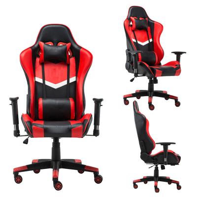 China Red Swivel (Height) Adjustable Logo Silla Gamer Big Size King Commercial Custom Computer Racing Gaming Chair for sale