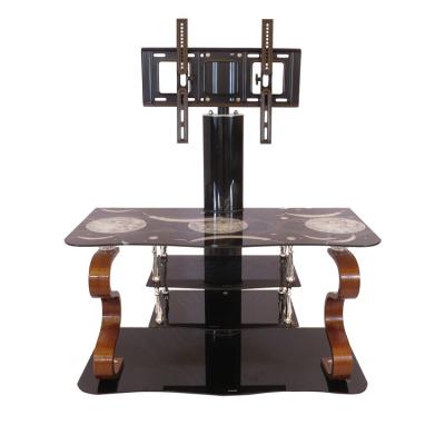 China (Height)Adjustable High Quality Living Room Tables And TV Stands Wooden Glass TV Rack for sale