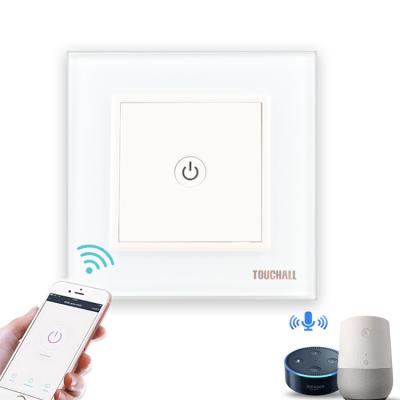 China Touchall Tuya Touch Remote Control Smart Lamp Switch Tempered Glass Panel Wifi Wall Wireless Switch for sale