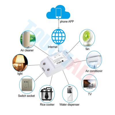 China ABS Flame Retardant Tuya App Mobile Phone Control 10a Wifi Switch Circuit DC Smart Breaker for sale