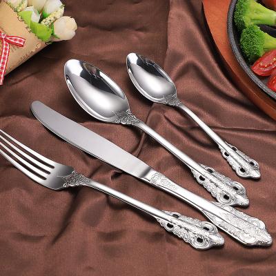 China Sustainable High Quality Table Knife Table Fork Spoon Fork Set For Camping Party Restaurant Hotel Household for sale