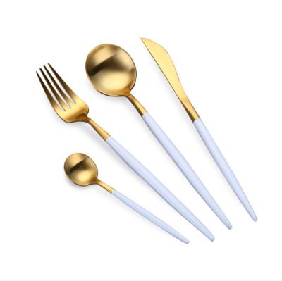 China Food Grade Hotselling Stainless Steel Cutlery Set Viable Classic Cutlery Spoon Knife Fork Set Flatware Set Flatware Painting for sale